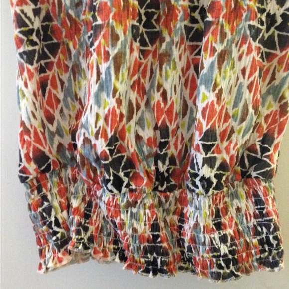 Bright Aztec Top with Cut-Out Collar - Picture 2 of 3