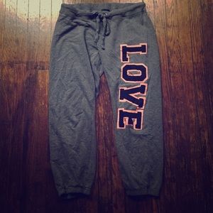 Grey capri sweatpants