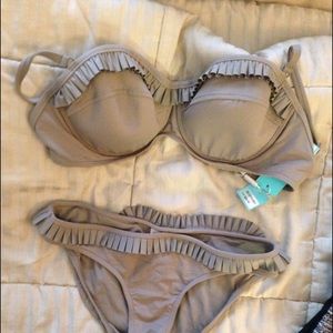 SOLD. Bikini with Fringe Detail size 8/D cup