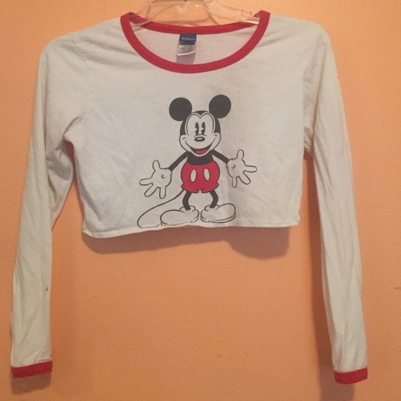 Disney Tops Vintage Mickey Mouse Crop Top Poshmark