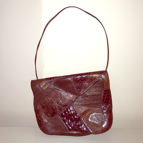 Vintage leather handbag brown