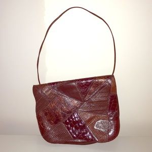 Vintage leather handbag brown