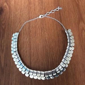NWOT Lucky Brand silver metal statement necklace