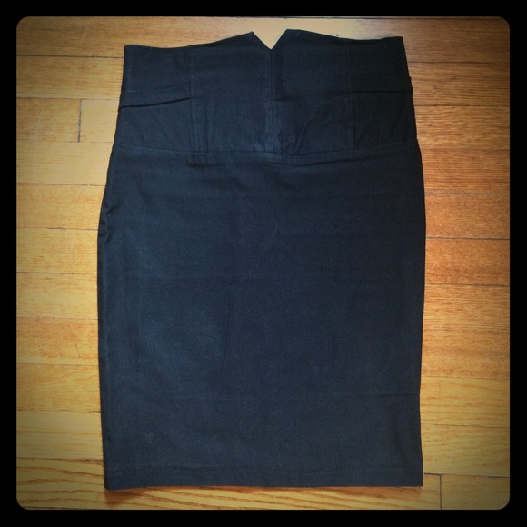 Black pencil skirt