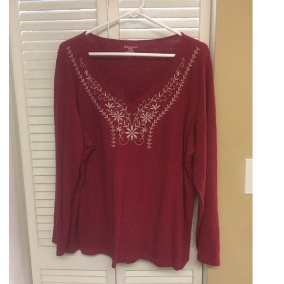 Red long sleeve shirt