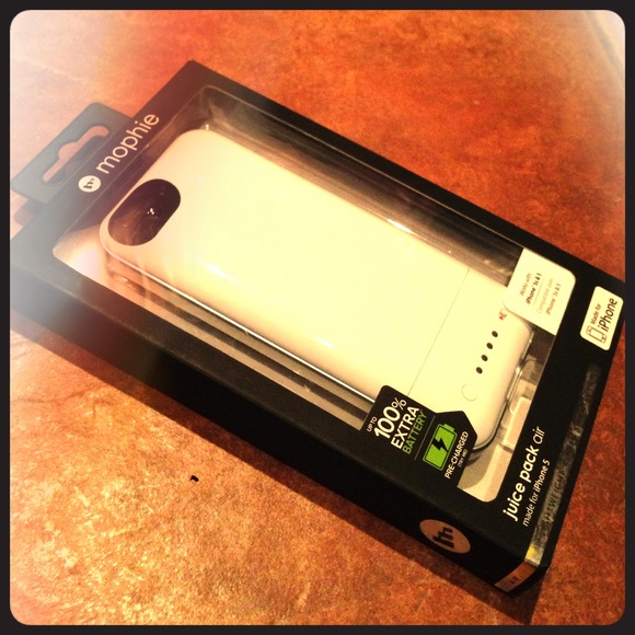 New iPhone 5s & 5 Mophie White Juice Box case