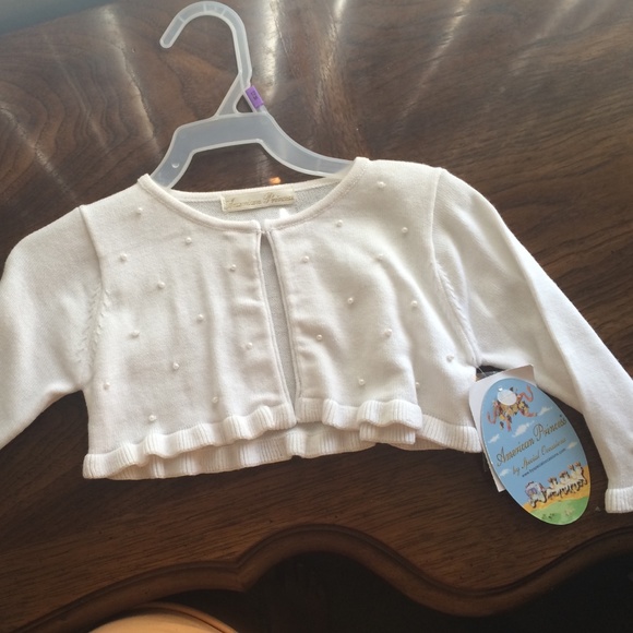 All white baby dressy sweater