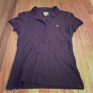 Brown Lacoste polo