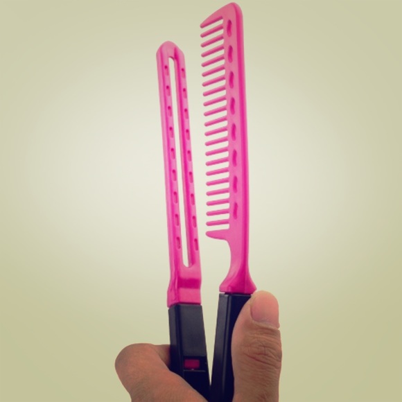 DIY salon hair straightening comb got women