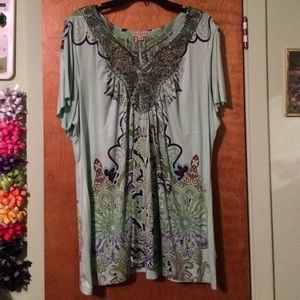 Green Embellished Top 🎉✨sale⏰🚨