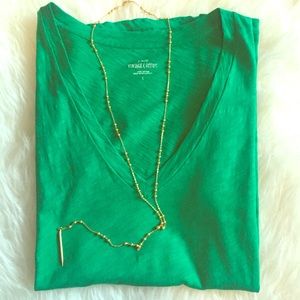 J.Crew Vintage Cotton V-neck tee in Kelly green