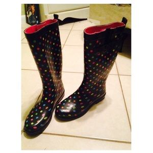 Poka dotted rain boots
