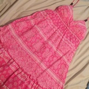 LEI pink and white dress