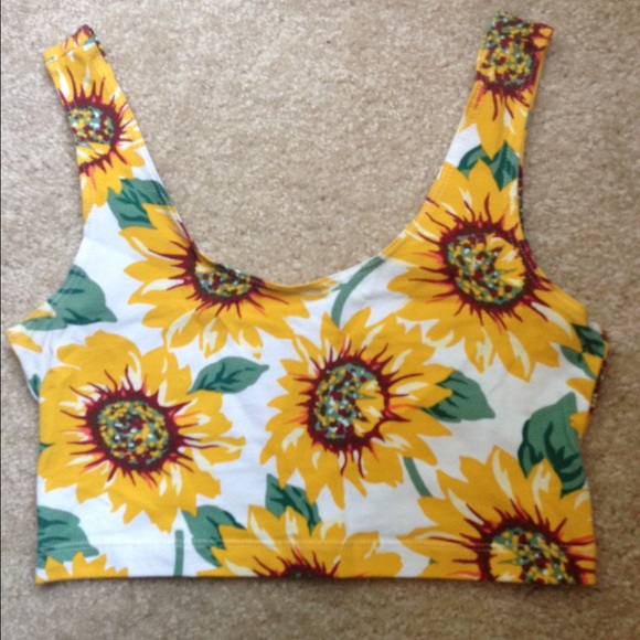 American Apparel sunflower crop top