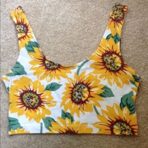 American Apparel sunflower crop top