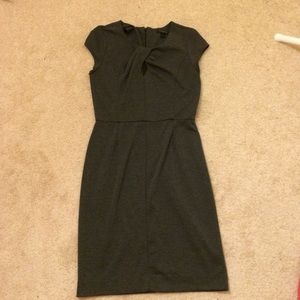 Cap sleeve gray dress