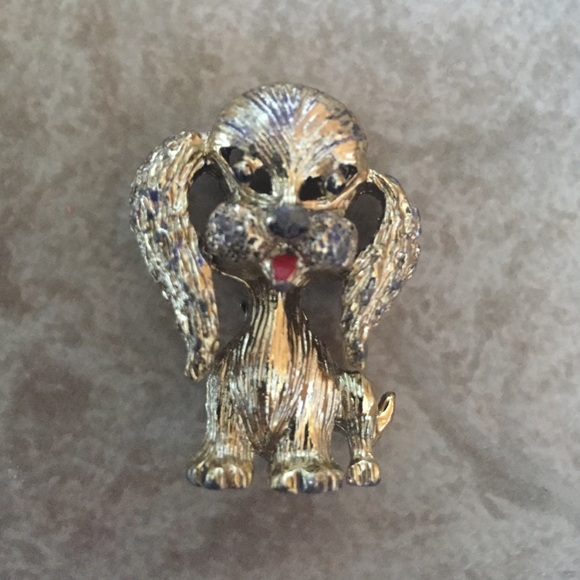 Vintage dog broach