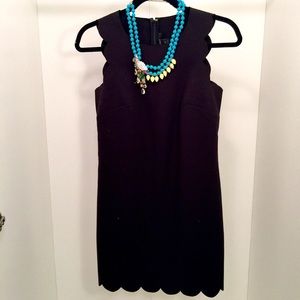 J.Crew Scalloped Little Black Dress