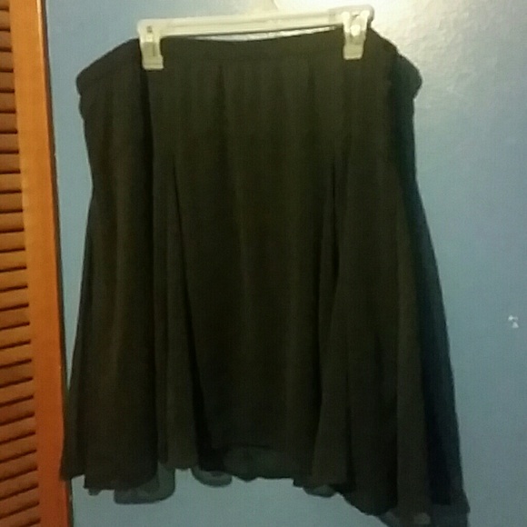 Black chiffon skirt