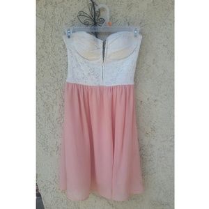 White and light pink summer dress