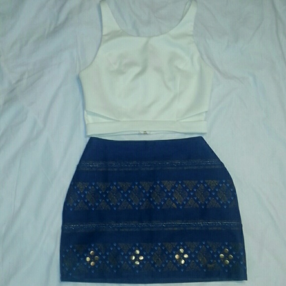 Hollister Blue Tribal Skirt