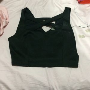 Cute black crop top