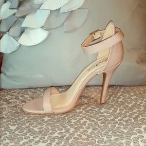 Perfect Nude Strappy Heels 7.5