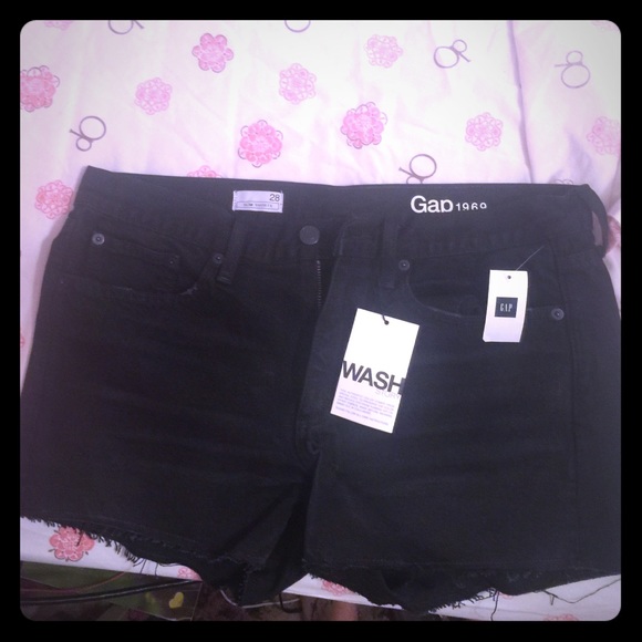 Black Denim Gap Shorts