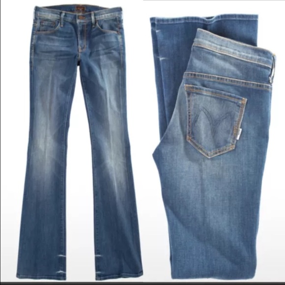MOTHER Slacker Blue Honkey Tonk Cinderella  Jeans