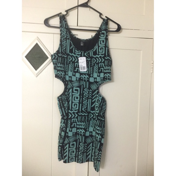 Bodycon Tribal Cut Out Dress NWT
