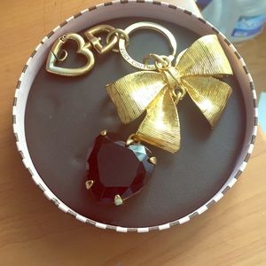 Juicy Couture Heart pendant with bow Keychain