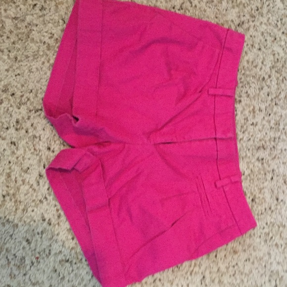 Pink shorts.