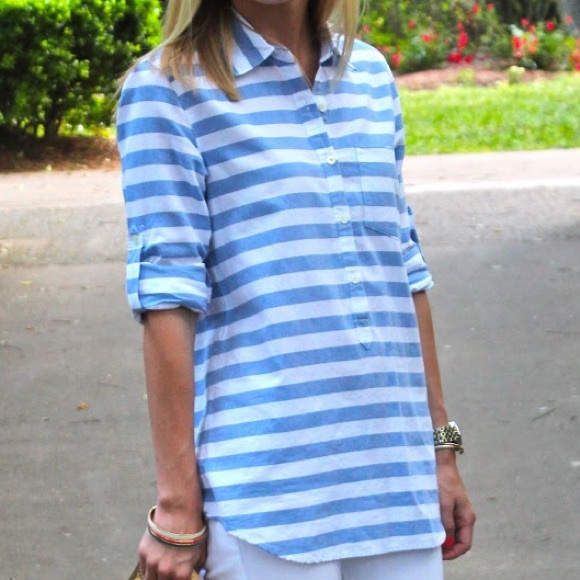 J.Crew Striped Popover