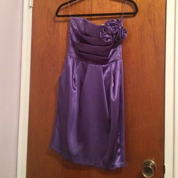 Shiny Purple Cocktail Dress