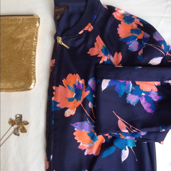 NWT Floral bomber jacket