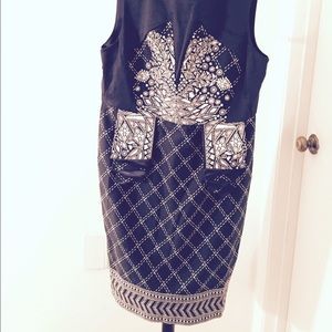Size 8 Spiegel Black and white sheath dress.