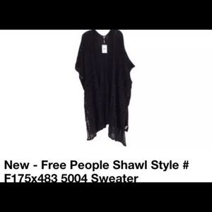 FREE PEOPLE SHAWL WRAP KNIT SWEATER Deep Plum XS/S