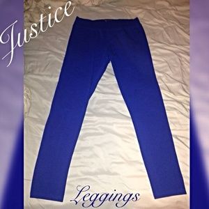 Justice Blue Leggings sz 18