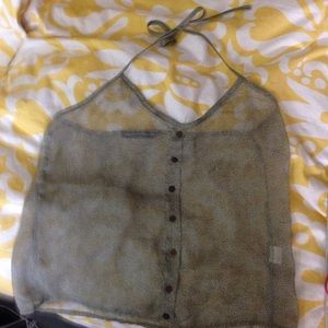 Brandy Melville sheer halter top