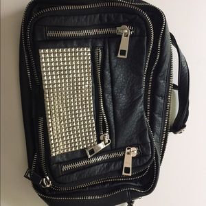 Black studded purse