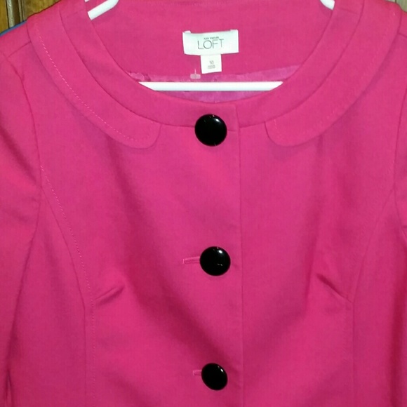 Ann Taylor Loft pink long coat
