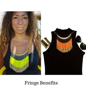 'Fringe Benefits' Statement Necklace
