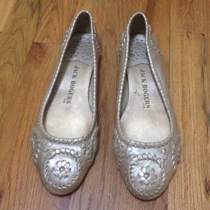 Jack Rogers, light gold, size 7