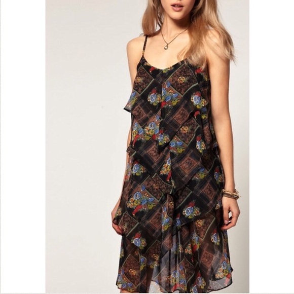 FREE PEOPLE Tiered Handkerchief Floral Print - Picture 3 of 7