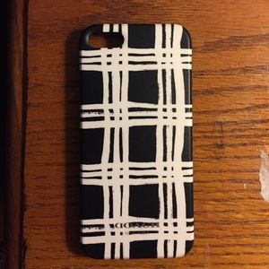 White and Black Plaid Coach iPhone 5/5s Case