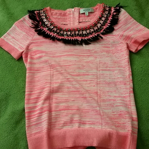 Nwot MILLY PINK TOP