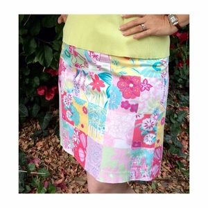 🌸HP 6/29🌸Summer Skirt Pinks Blues Yellow Block