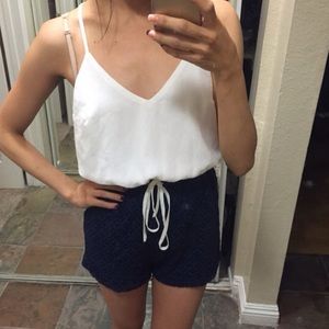 Navy blue Cross back Romper