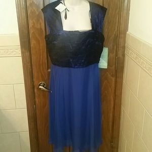 Blue with black lace Hayley Matthews dress. 2for15