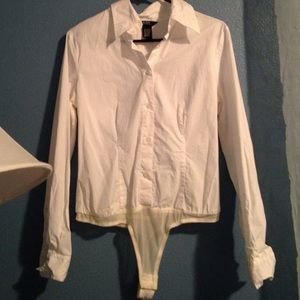 White blouse body suit